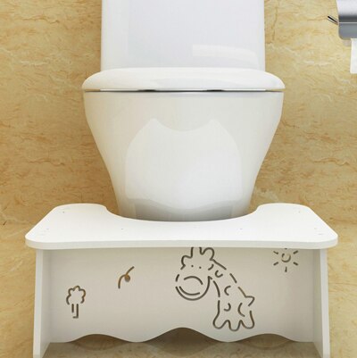 Skridsikker toiletskammelbænk til kommodehjælp squatty step fodskammel potte hjælper med at forhindre forstoppelse badeværelsestilbehør: C1