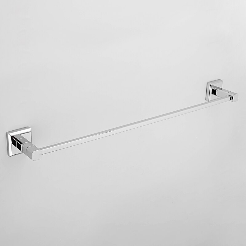 WINCASE Kristallen Handdoekstang, Verstelbare Dubbele Matzwarte Handdoekenrek, Badkamer Handdoekhanger Handdoekhouder Wandmontage