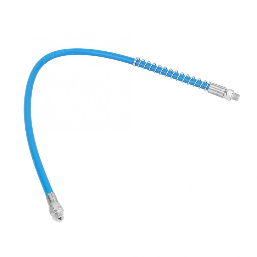 60cm Flexible Grease Gun Whip Hose Coupler Explosion-proof Heavy Duty High Pressure Long Extension Hose W/ Spring Tube