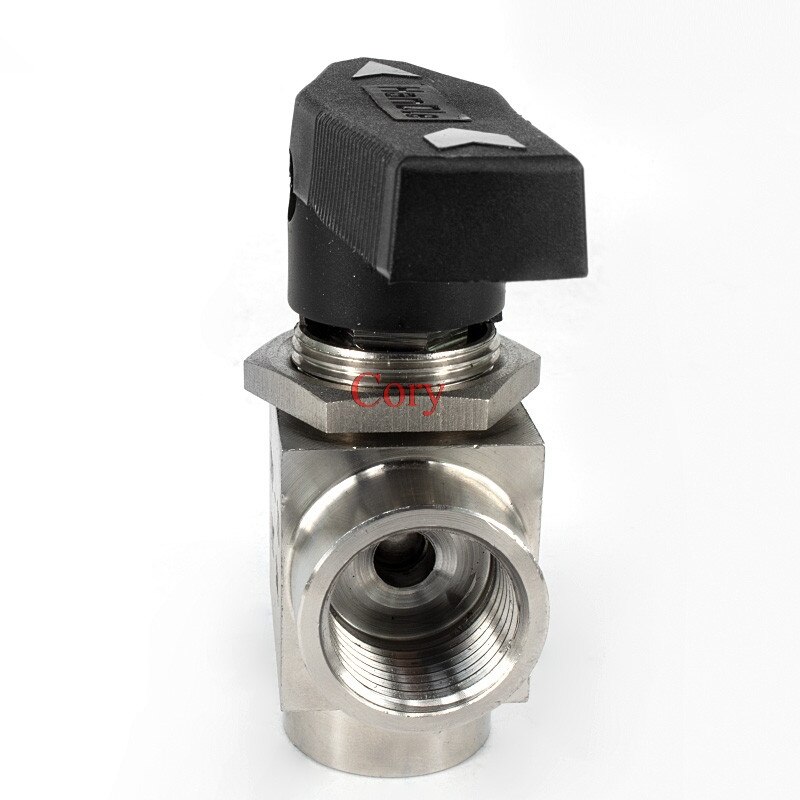 Válvula de bola de tres vías, rosca hembra G1/8 &quot;G1/4&quot; G3/8 &quot;G1/2&quot; G3/4 &quot;BSP, acero inoxidable 304, YFP-2B de temperatura de alta presión, 1 ud.