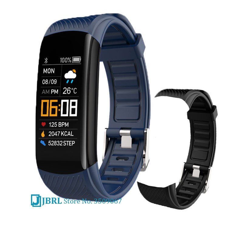 Meisjes Jongens Digitale Horloge Ecg Kids Digitale Horloge Kinderen Digitale Klok Tieners Android Ios Body Temperatuur IP67 Waterdicht: C5s blue add stap