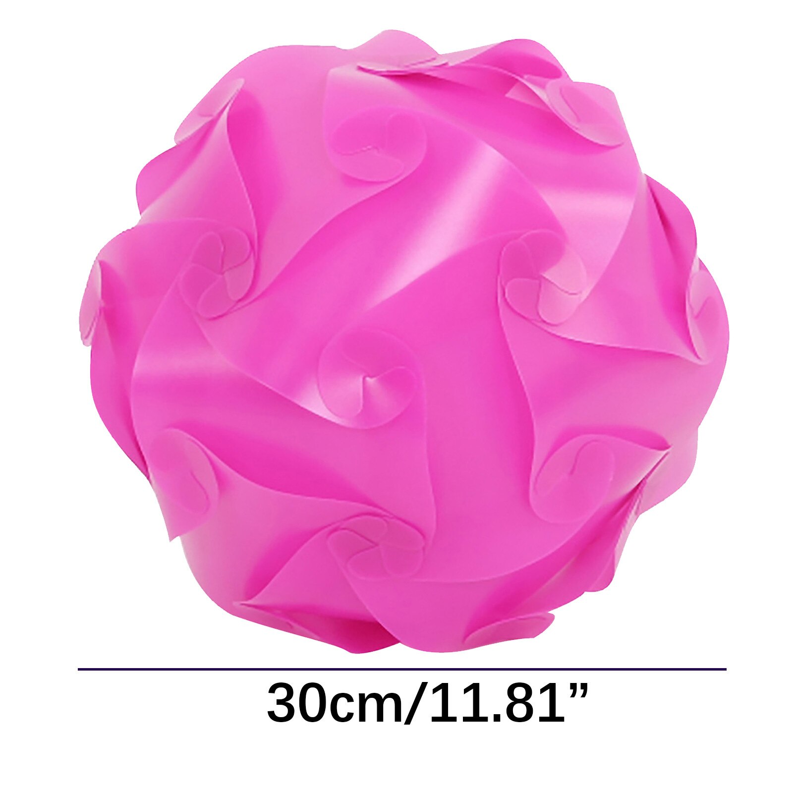 4# DIY Puzzle Lamp Shade Kit Decorative Protection Lampshade 30cm/11.8inch Modern Shades Bedroom Home Decoration Lamp Covers: Hot Pink 