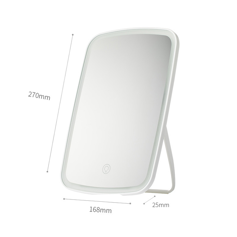 Espejo de maquillaje LED con luz LED para tocador espejo luz dormitorio espejos recargable plegable portátil belleza escritorio VIPdrop