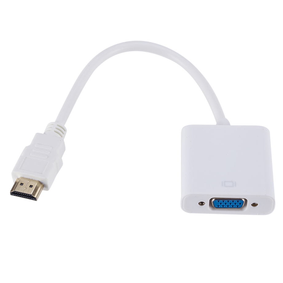 HDMI-compatibel naar VGA-adapter Full HD 1080P Digitaal analoog HDMI HDTV Man-vrouw VGA-kabelconverter voor pc-laptops Tablet