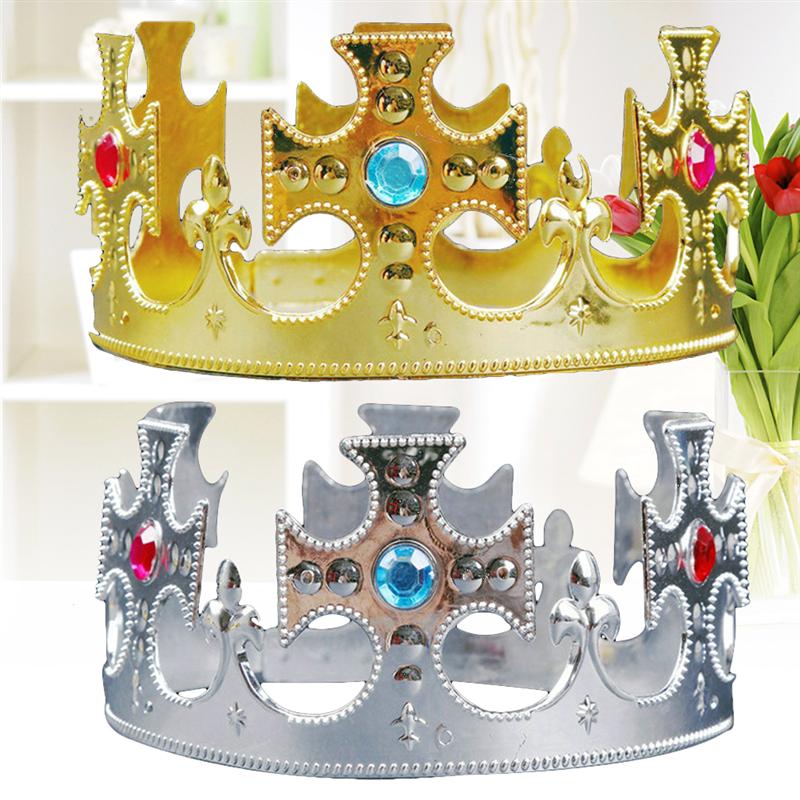 2 uds diadema de , Princesa Real, príncipe, Reina rey corona, sombreros, decoración de cumpleaños para niños, adultos, niños y niñas
