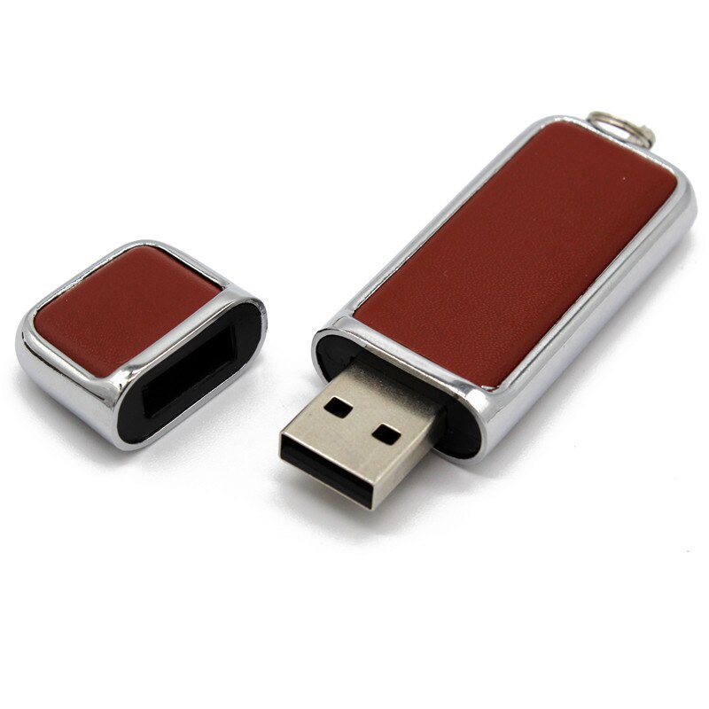 TEXT ME-Unidad Flash USB 2,0 de cuero, capacidad real, , 64GB, 4GB, 8GB, 16 GB, 32GB, especial: 64 GB / Brown