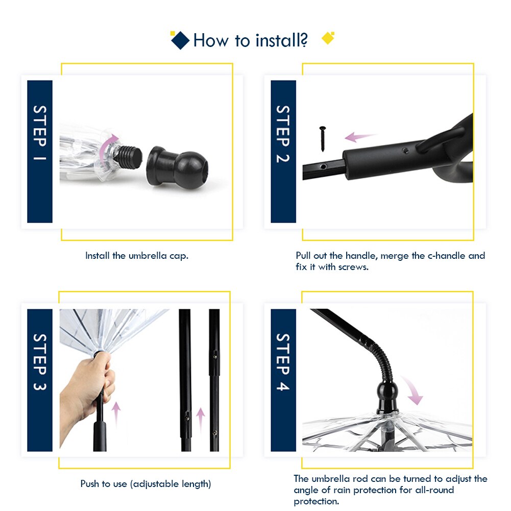 Paraguas para mascotas transparente, portátil, con correa integrada, correa para caminar para perros, impermeable con asa para lluvia, con cables para perros
