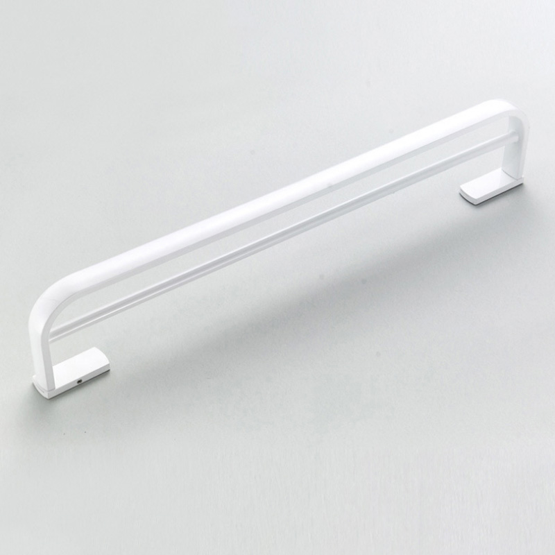 Toallero de baño blanco de latón , colgador de toallas doble montado en la pared, estante para Lavaroty, cocina, baño, Hotel, 57 CM
