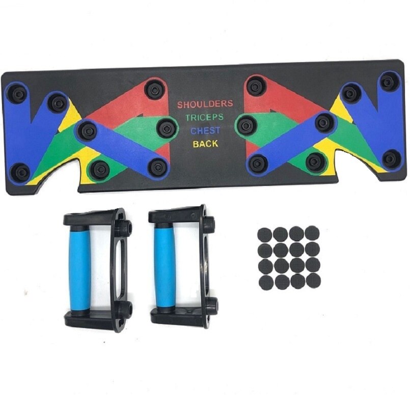 9 in 1 Push Up Rack Board Men Women Comprehensive Fitness Exercise Push-up Stands For GYM Body Training Home Fitness Equipment: white