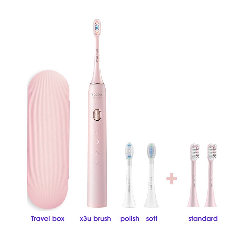 SOOCAS X3U – brosse à dents électrique ultrasonique, mise à niveau automatique, charge rapide, brosse à dents étanche pour adulte