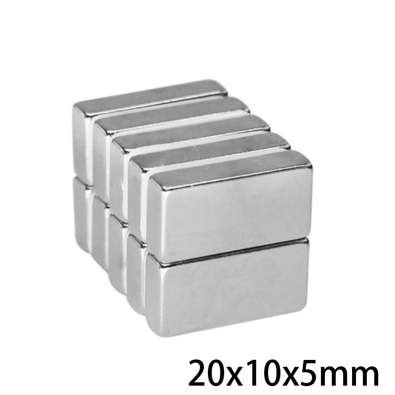 5 ~ 50 Stuks 20X10X5 Mm Krachtige Quadrate Magnetische Permanente Magneet 20X10X5mm Super Krachtige Magneet Neodymium Magneten 20*10*5 Mm