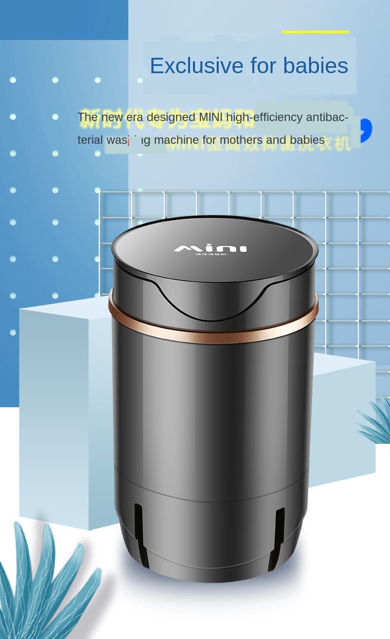 Anteojo único-Mini lavadora semiautomática para niños, lavadora pequeña para el hogar
