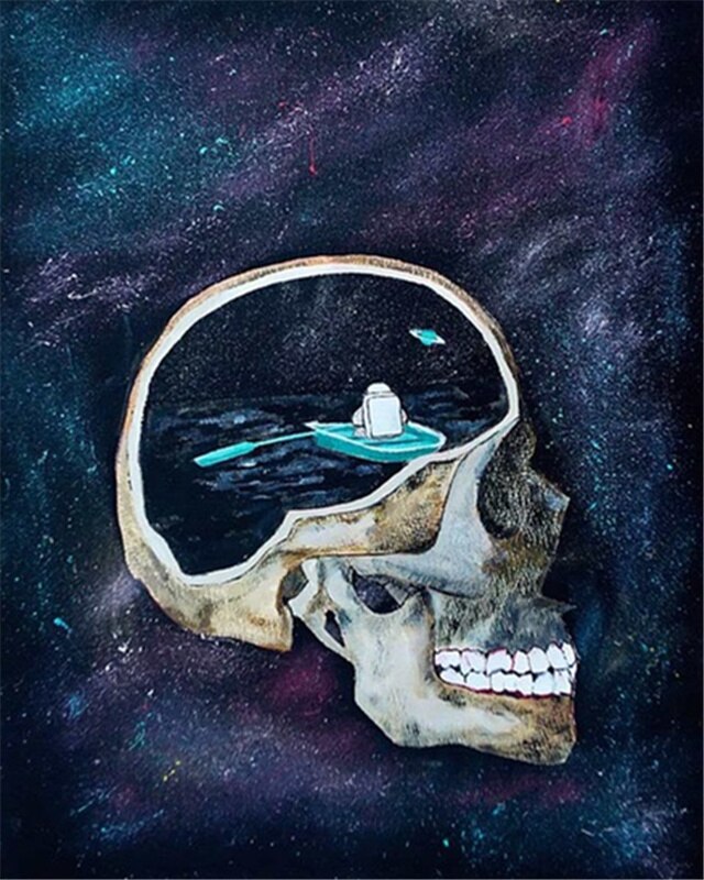 AZQSD peinture par numéros espace astronaute bricolage toile peinture Kits mur Art peinture à l'huile par numéros paysage Unique: SZGD1-2778