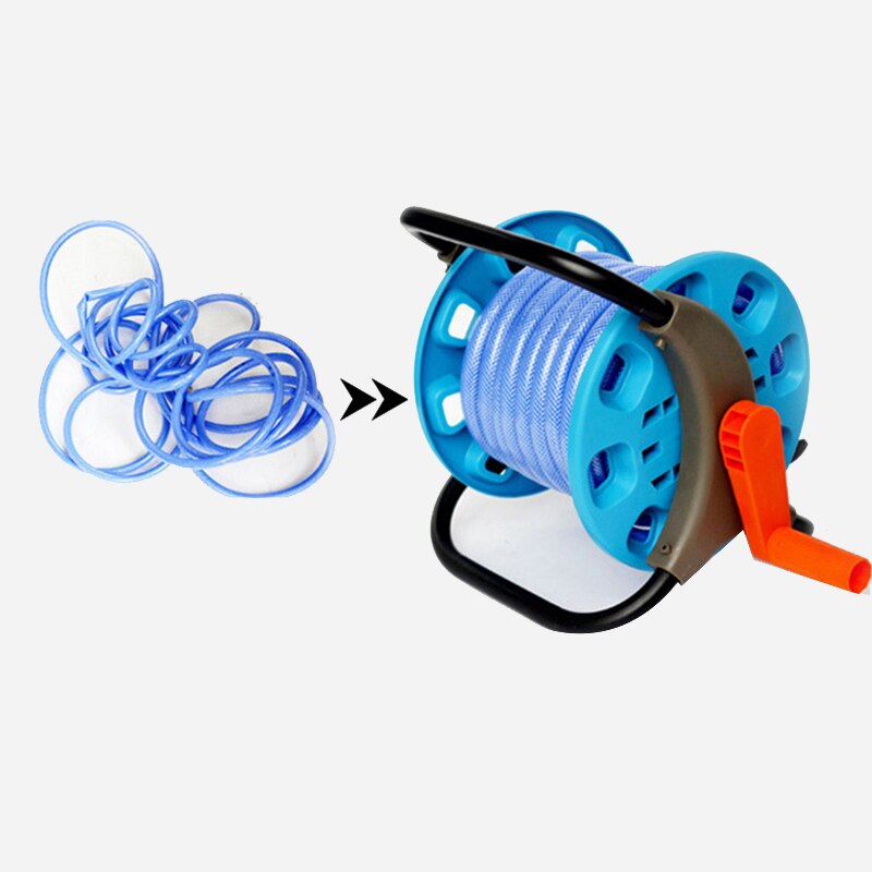 Portable 20M Household Garden Water Hose Reel Cart Pipe Storage Car Washer Pipehose Winding Tool Rack Holder