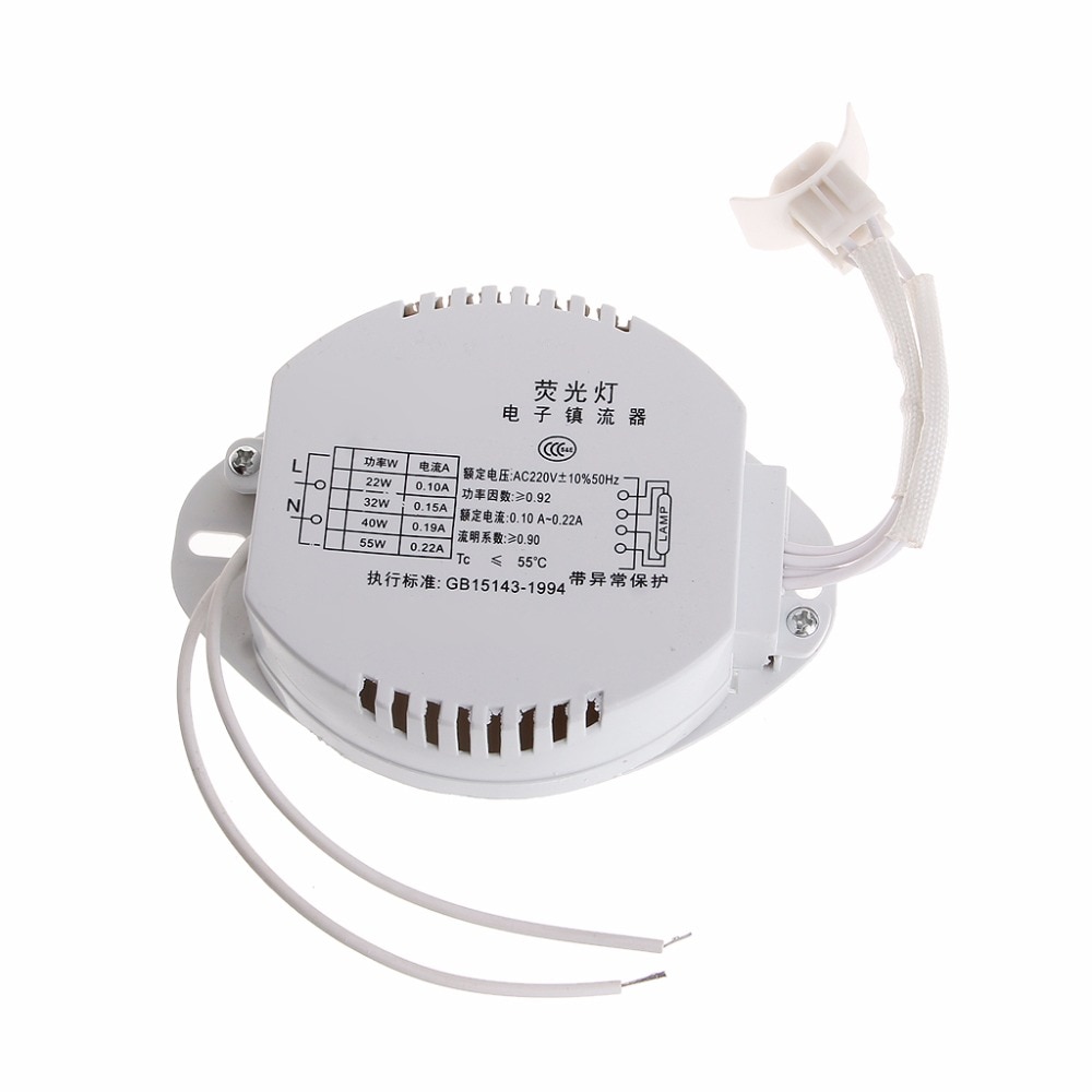 Balasto electrónico de CA de 220V para tubos anulares, balastos de luces, rectificador para lámpara fluorescente de 22W-40W