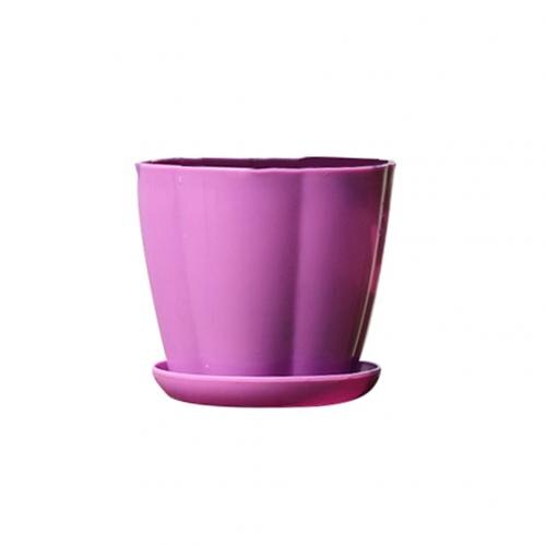 Pumpa form plast imitation porslin blomkruka suckulenta trädgård planter trädgård leveranser: Lila xs