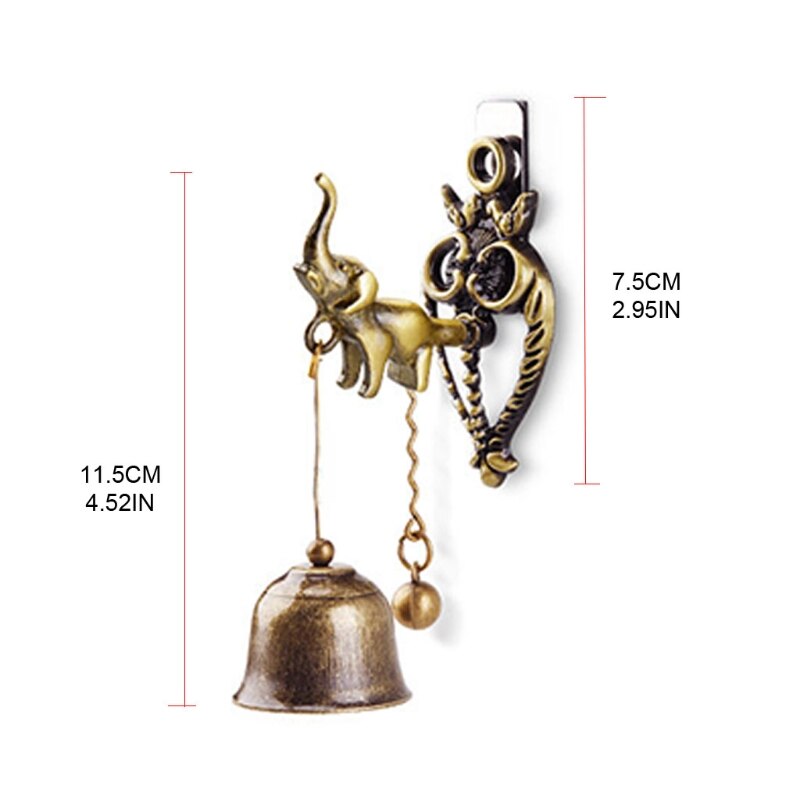 Magnetic Retro Doorbell Wall Mount Animal Door Reminder Bell Home Ornament