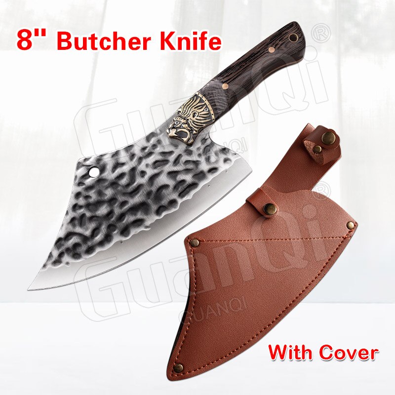 Küche Messer Set Cleaver Messer Utility Kochmesser Fleisch Cleaver Gemüse Schneiden Messer High Carbon Stahl Boning Messer: E with cover