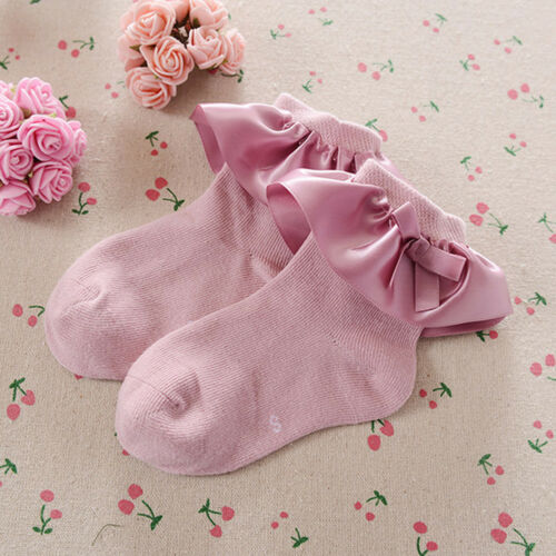 Mooie babysokjes voor peuters, tutu, strik, katoenen kant, pasgeboren babysokjes met ruches, katoenen korte sokjes