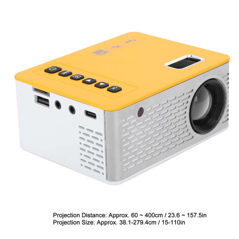 UC28D Projector Children LED Mini Portable Home Family Cinema Theater Wall TV 5V/2A 1920 x 1080 Home Projector 16: 9 projection