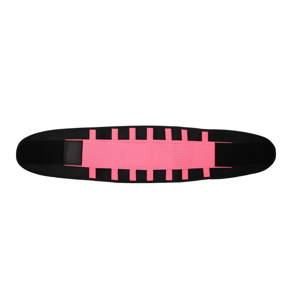 Cute Waist Belt Portable Gym Exercise Polyester Fiber Hit Color Adjustable Elastic Lumbar Protector for Office Home: Pink-XXL 	