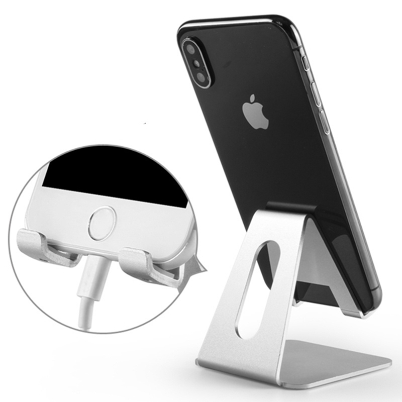 Suporte universal de celular, suporte de liga de alumínio para aparelhos iphone x, 8, 7, 7, 7 plus, 6/5, samsung e ipad