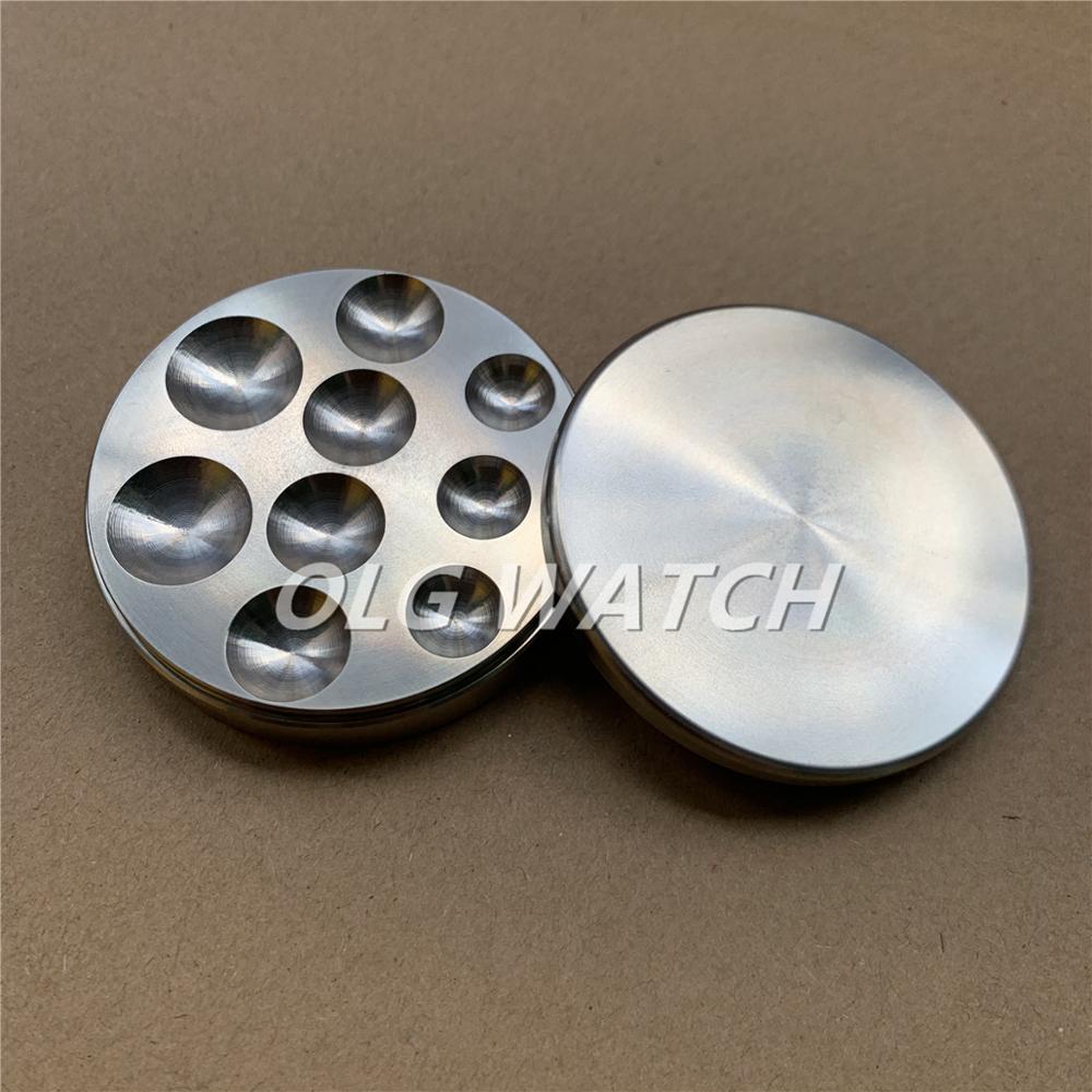 10 in 1 Oiler Tray with cover watch repair tool for watchmakers stainless steel oil cup