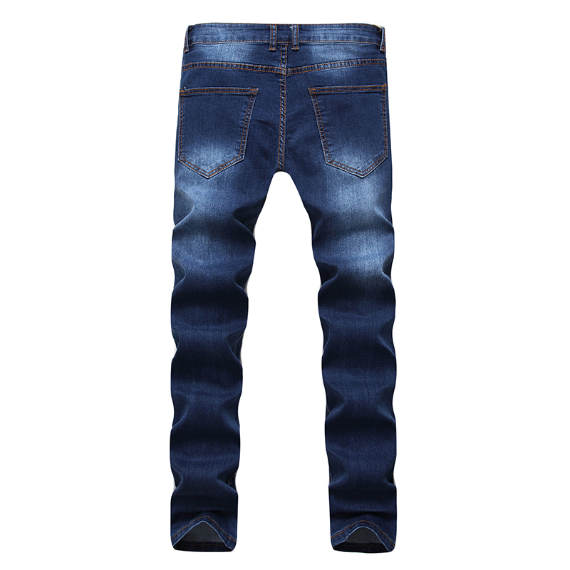 Stil Luxus männer schlank Jeans Hosen Herren See Hosen Gerade Elastische Zerstört Jeans Für Männer Plus Größe