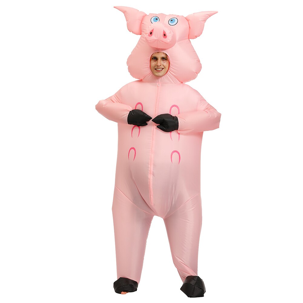 mignon rose cochon gonflable Costume scène Performance Costume Halloween amusant Costume fête vêtements