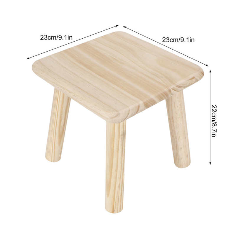 Houten kruk met zachte zitting | Nieuw in onze webwinkel | Atelier Vrolijke Vilt Vriendjes