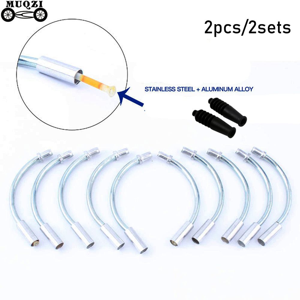 2sets MTB Mountain Bike V Brake Noodles Cable Guide Bend Tube Pipe Sleeves Protector Hose Brake Noodle and Boot Set Bicycle Part