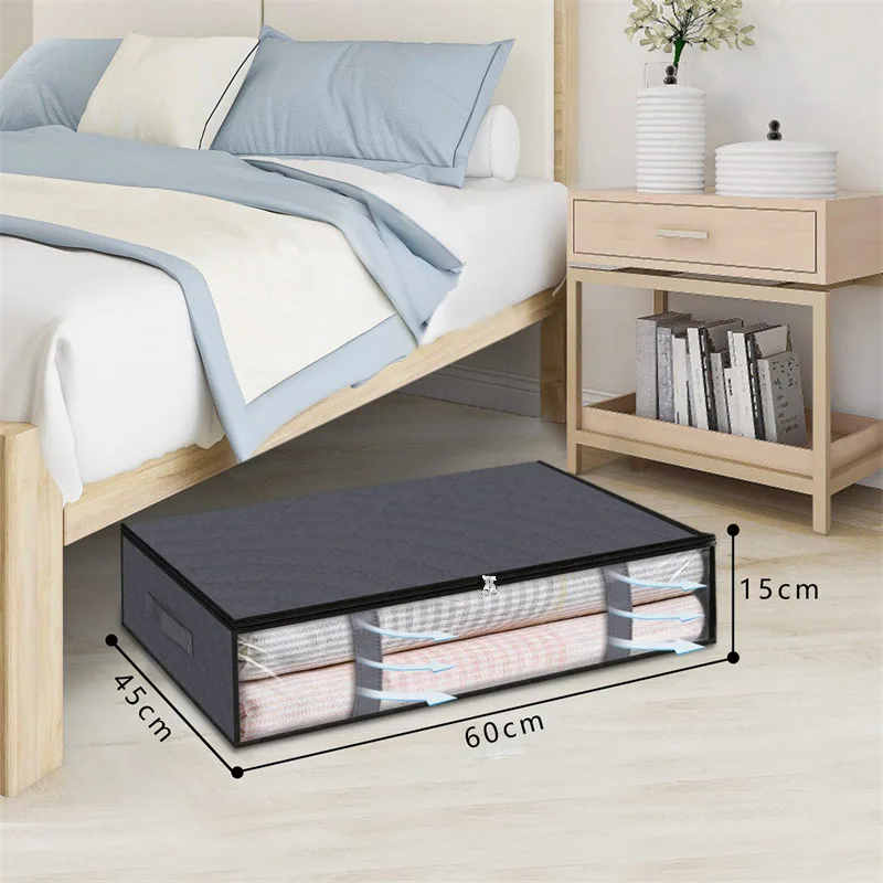 1/3/5PCS Kleding Opbergtas Deken Verpakking Zak Opvouwbare Geweven Opbergtas Onderbed Kleding Organizer stofdichte Opbergtas