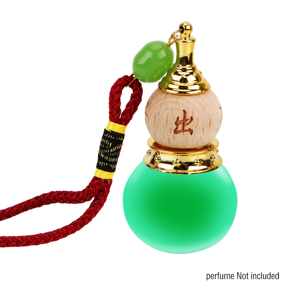 Leepee luft oppfrisker anheng flaske til eteriske oljer diffusor kalebassformet tom glassflaske bil luft parfymeflaske