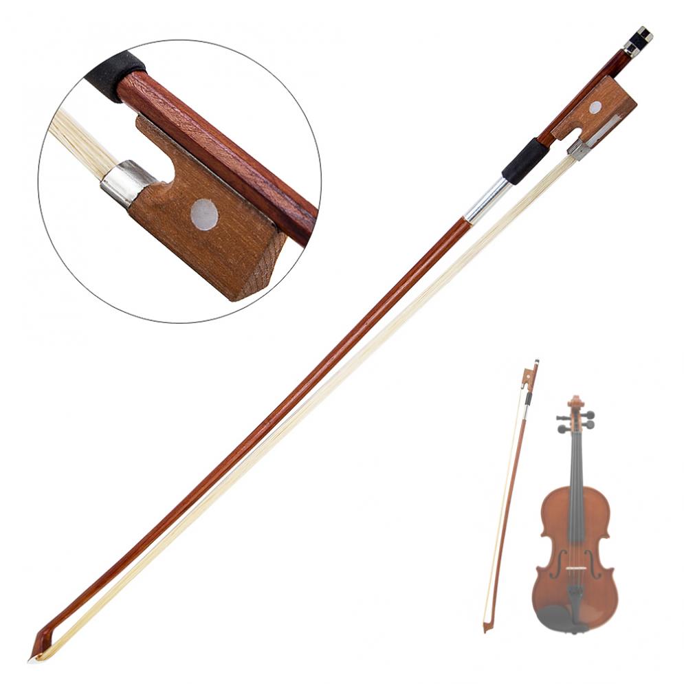 4/4 Strijkstok Paardenhaar Duurzaam Houten Stok Plastic Handvat Fiddle Boog Viool Accessoires Instrumenten