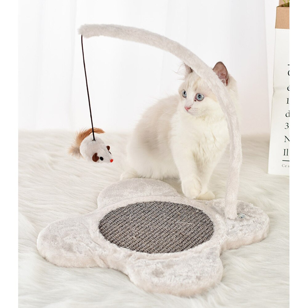 Cat Scratching Post Funny Tree with Soft Plush Cats Tower Funiture Toys Pet Pad Brush Furniture Scratch Mat Tree Toy