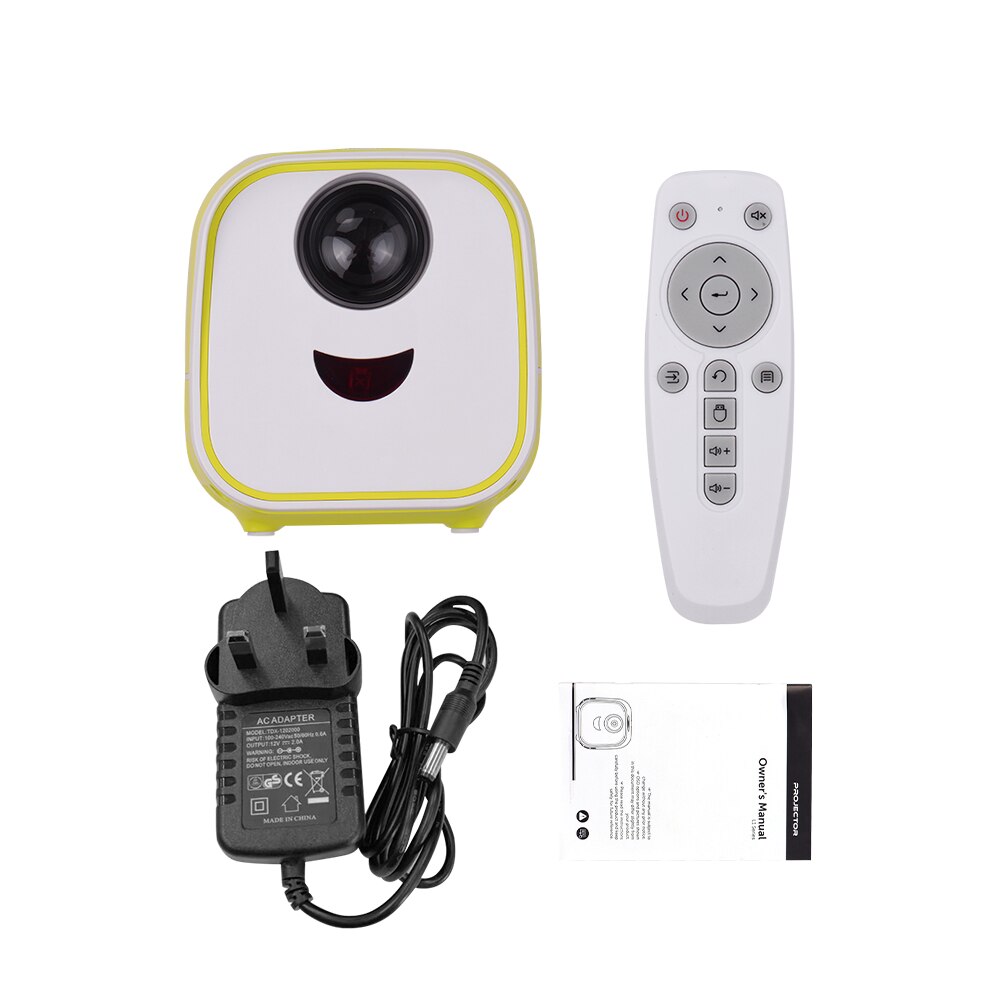 Mini projecteur vidéo LED pour enfants, cinéma familial à domicile, résolution Native 480x320, 50000 heures avec télécommande
