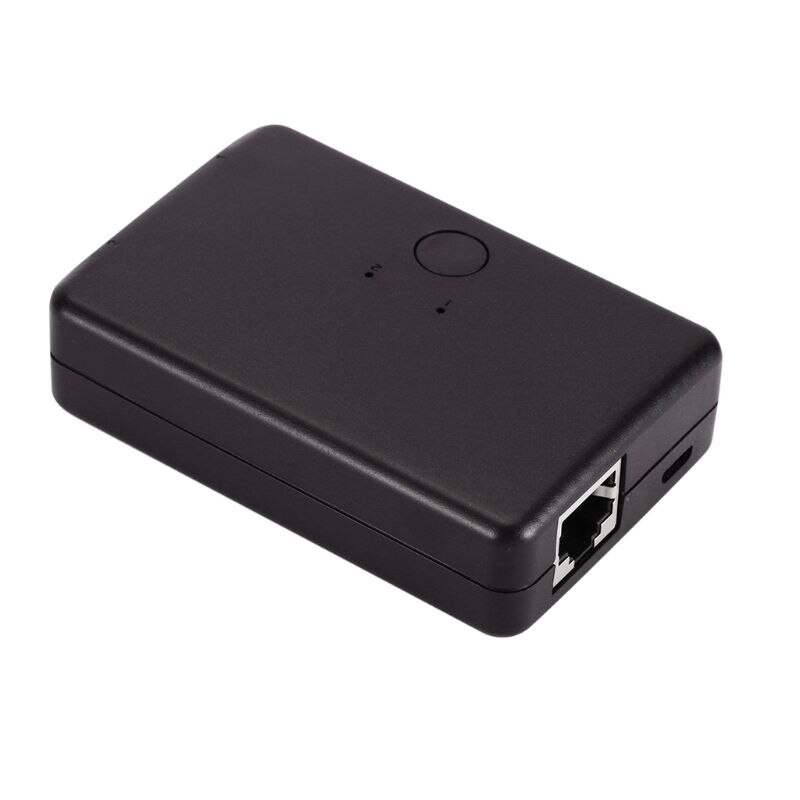 Mini 2-Port Interface Switch Box Computer Internal and External Net Adapter No Power Supply Physical Isolation Anti-Static