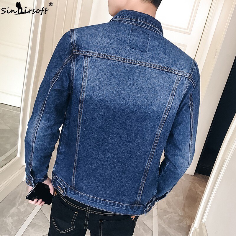 Autumn Men's Denim Jeans Jacket Jaket Men Retro Men's Cowboy Slim Jacket Coat Casual Chaqueta Hombre Jackets