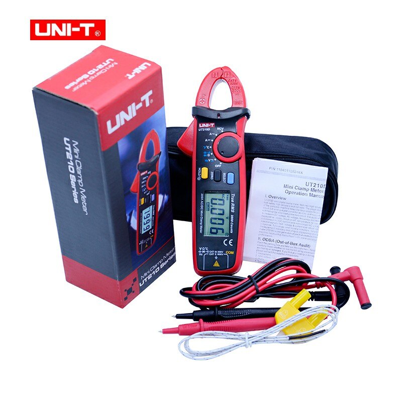 UNI-T Mini Digital Clamp Meters UT210A UT210B UT210C UT210D UT210E True RMS Auto Range VFC Capacitance Non Contact Multimeter: UT210D