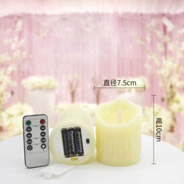Real wax led candle Flameless candle lamp battery operated with timer Amazing life-like flickering flame Real wax: 10cm with Timer