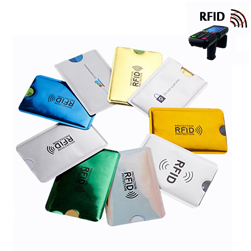 5 stück Anti Rfid Karte Halter NFC Blockieren Reader Sperren ID Bank Kreditkarte Schutz Fall Aluminium Folie Universelle Geldbörse