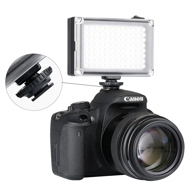 Ulanzi 96 On Camera LED Video Light Photo Studio DSLR Lighting with Cold Shoe Mount for Nikon Canon Sony Pentax Fill Light