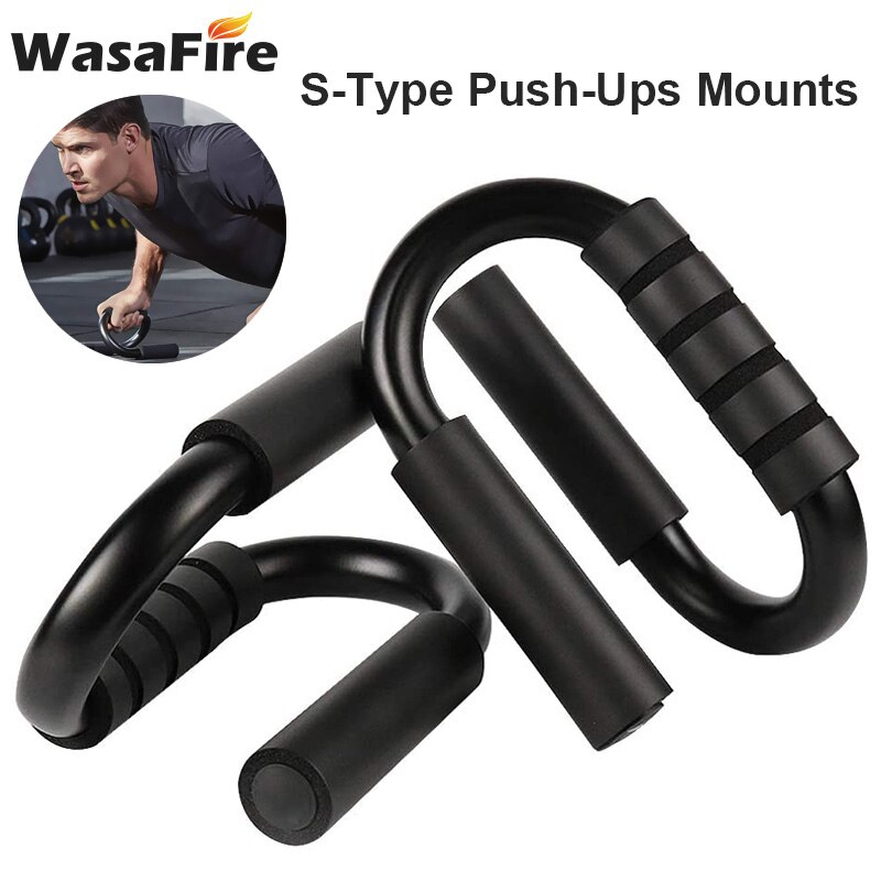 1 Paar S Vorm Push Up Stand Aluminium Push-Ups Stands Bars Tool Fitnessapparatuur Oefening Bodybuilding Training: Default Title