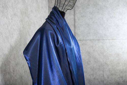 Royal Blue Gradiënt Elektro-optische Donkerblauw Glas Stof Is Delicaat, Zijdeachtig En Glad. Shirt Jurk Rok Hanfu Stof: Long50cm Width150cm