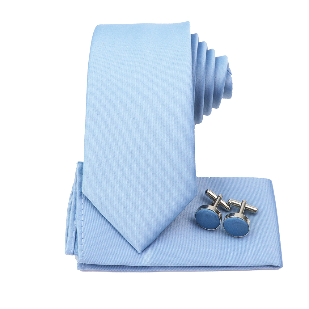 Heren Kleurrijke Polyester Stropdas Bowtie Cufflink Broche Set Salie Groene Roze Stropdassen Zakelijke Bruiloft Shirt Accessoires Cadeau: GINGER