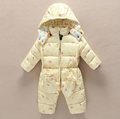Children's clothing children's duvet suit winter baby white duck down and down