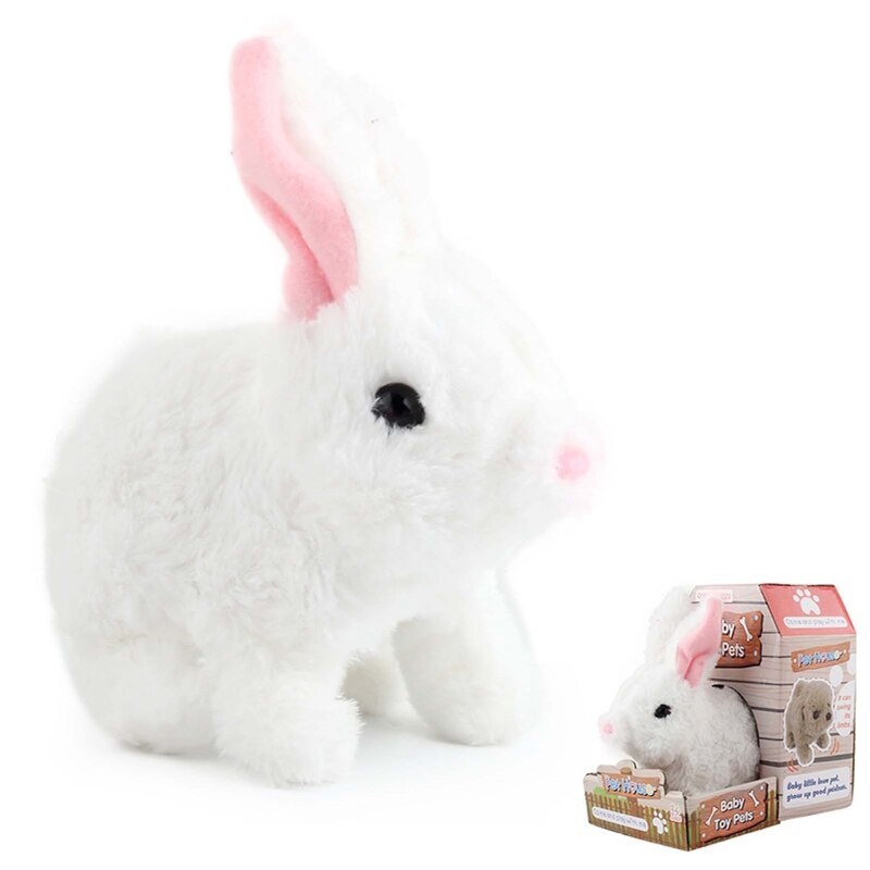 Elektryczne wypchane pluszowe zabawki realistyczne placki królik robot interaktywne zwierzę domowe Dropship: Zielone światło