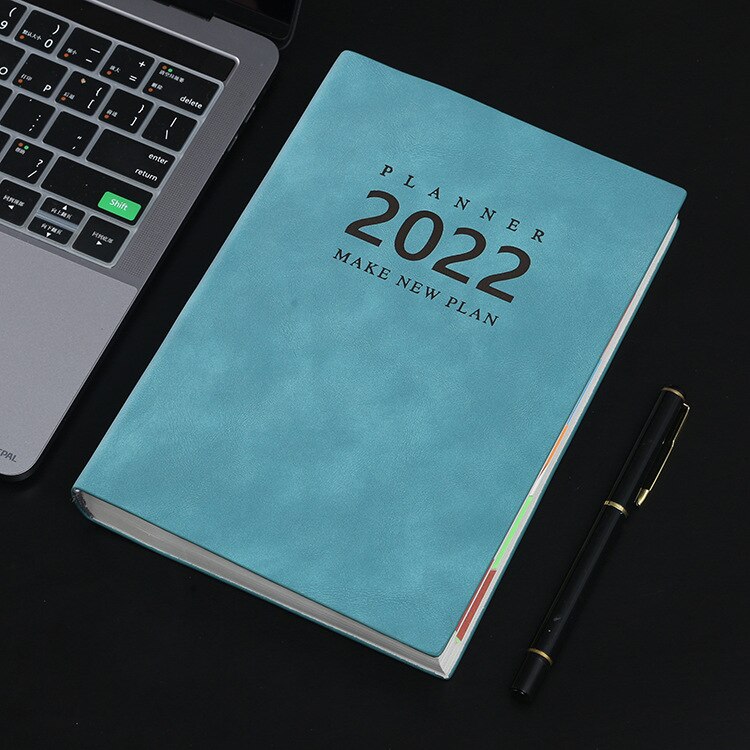 A5 2022 Diary Weekly Notebook Planner English Version Agenda Bullet Notebook Goals Habit Schedules Stationery School Supplies: 2