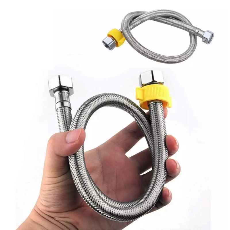 Stainless Steel 304 Braided High Pressure Flexible Water Hose Connector Tube Inlet Valve For Kitchen Basin