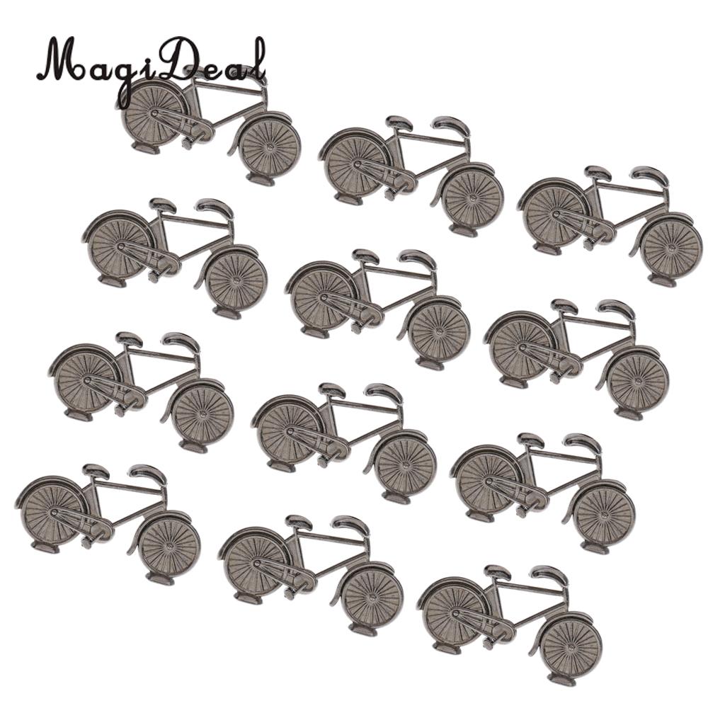 12pcs Metal Bicycle Bike Shape Name Number Memo Place Card Holders Wedding Birthday Party Banquet Table Decorations